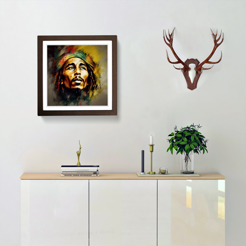 Bob Marley Digital Art - Framed Print, Walnut