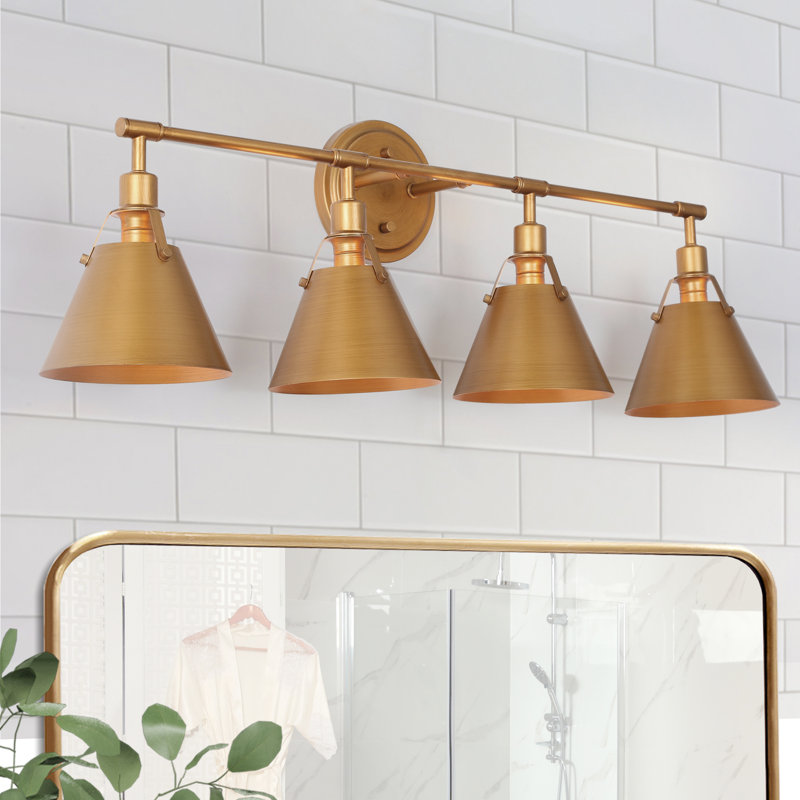 Éclairage pour meuble-lavabo à intensité variable 4 Bianco, Or foncé