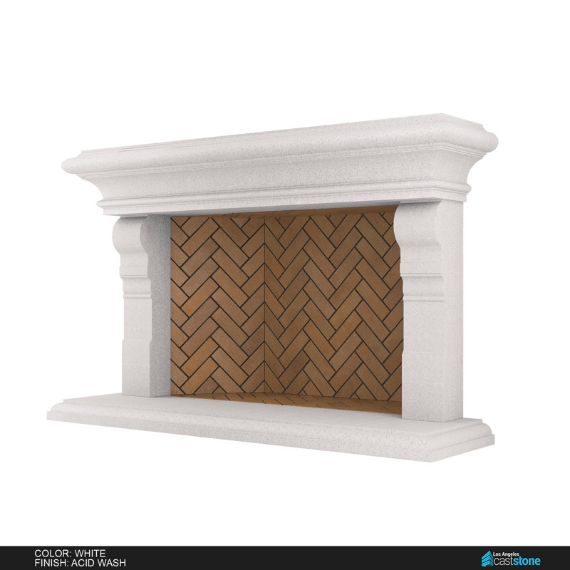 Areni Fireplace Surround, Acid Wash White