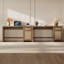 Bureau 59,5 po en rotin Boho avec espace de travail spacieux et rangement caché-1882747470