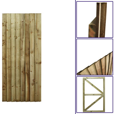 Natalina 180 cm H Gate Fencing