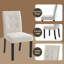 4 Piece Modern Tufted Dining Chair, Rustic Linen Upholstered with Rubber Wood Legs, Upholstered Accent Chair-1377158822