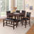 Farmhouse Style 1Pc Counter Height Bench Footrest Upholstered Seat Wooden Furniture