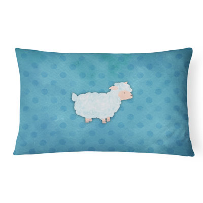 Coussin lombaire en aquarelle d’agneau ovin