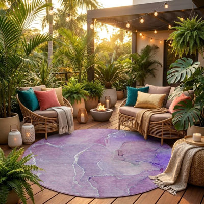 Tapis d'intérieur rond 8 po