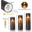 Grey Acrylic Shell Flickering Flameless Candles, LED Candles, Battery Operated Candles with Remote Control and Timer, Fake Electric Candles, Pillar, Home Decor, Set of 9