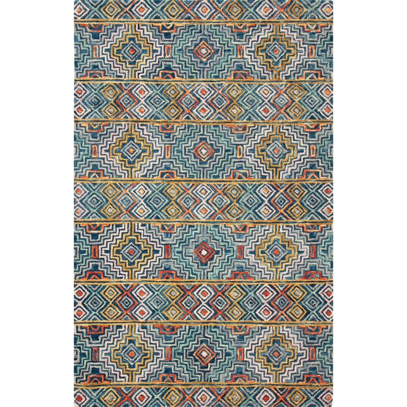 Deyoung Hand-Tufted Cotton Area Rug, Rectangle de 5 pi x 8 pi