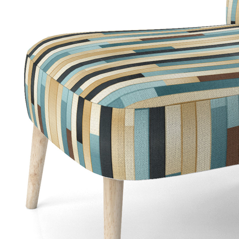 Serene Stripes - Chaise d'appoint rembourrée à rayures et motifs