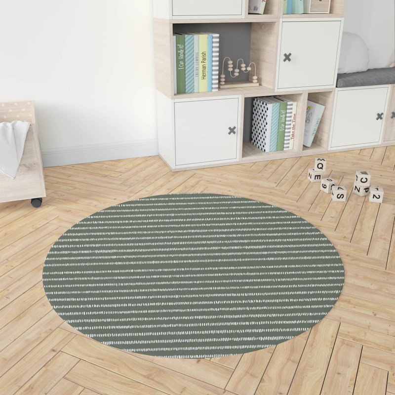 Scatter Row Activity Mat, Chimichurri/Green, Round 5'