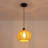 1-Light Steel and Rattan Pendant Light-1568054205