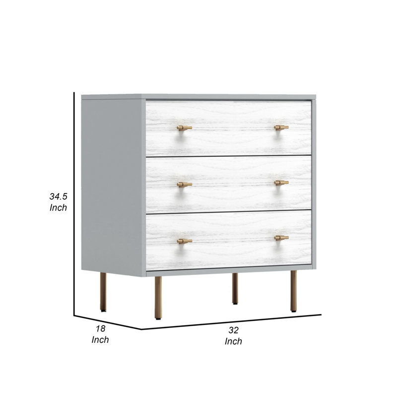 Commode 3 tiroirs Boriss