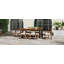 Ensemble 7 pièces de table et chaises de patio avec trou pour parasol, 2 fauteuils et 4 chaises d'appoint-1443253017