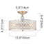 Plafonnier semi-encastré 3 lumières Crystal Modern