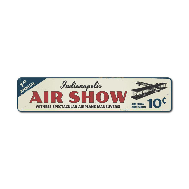 Plaque en aluminium personnalisée Air Show City, H 6 po x l 24 po x P 0,063 po