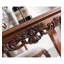 Table de salle à manger rectangulaire de style américain en bois massif de luxe léger et rétro-1777857000