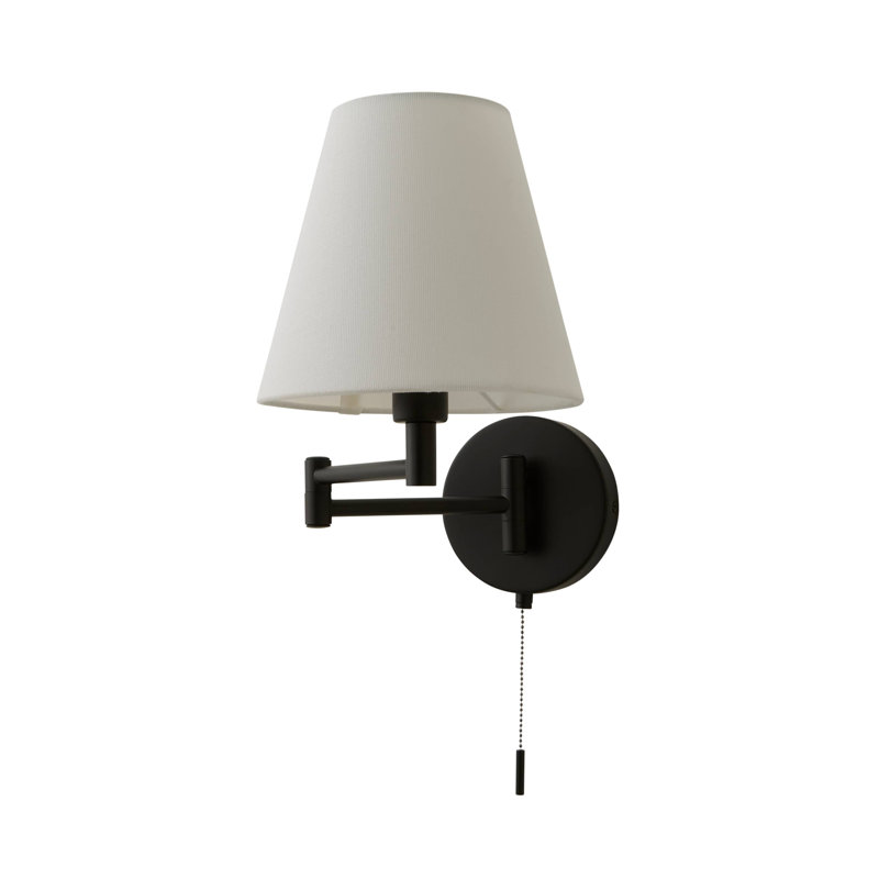 Swing Arm Sconce, 1, Yes, Matte Black