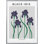 "Black Iris", art mural texturé encadré