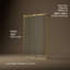 Porte de douche coulissante simple sans cadre l 59,62 "x H 76,99" Rely-86475076