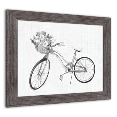 " Floral Gray Bike "