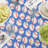 Rectangular Tablecloth, 100% Cotton, 52X104", Baseballs Blue-1024715836