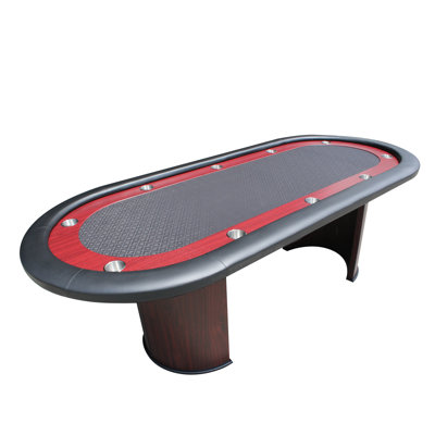 Table de poker de 96 pouces pour 10 joueurs avec porte-gobelet en bois texturé Speed