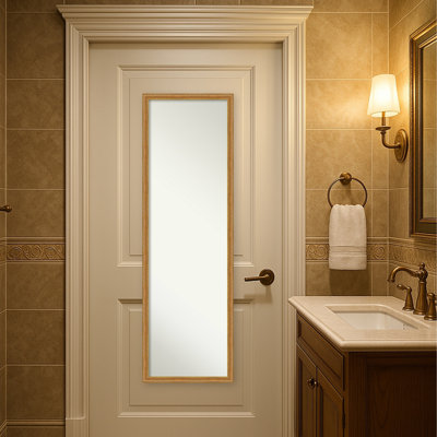 Miroir de porte en bois non biseauté, cadre doré Raphael - miroir pleine longueur, miroir mural