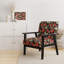 Chaise victorienne rouge et beige Ikat Legacy