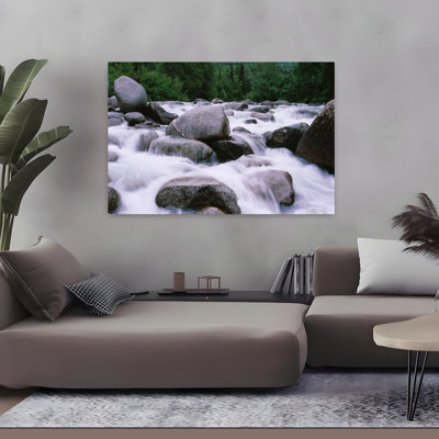 Rocks In A River Little Susitna River Hatcher Pass Road Alaska Usa Tranquil Abstract Contemporary Nature Tree Art