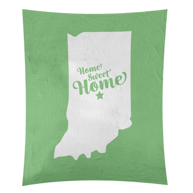 Tapisserie Home Sweet Indianapolis, H 80 po x l 68 po, Vert