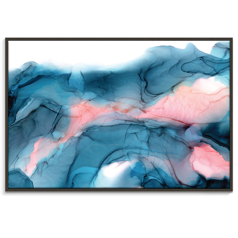Isle by Fern Siebler - Painting on Canvas, Black Floater Frame, 52.5 cm H x 77.5 cm W x 4 cm D