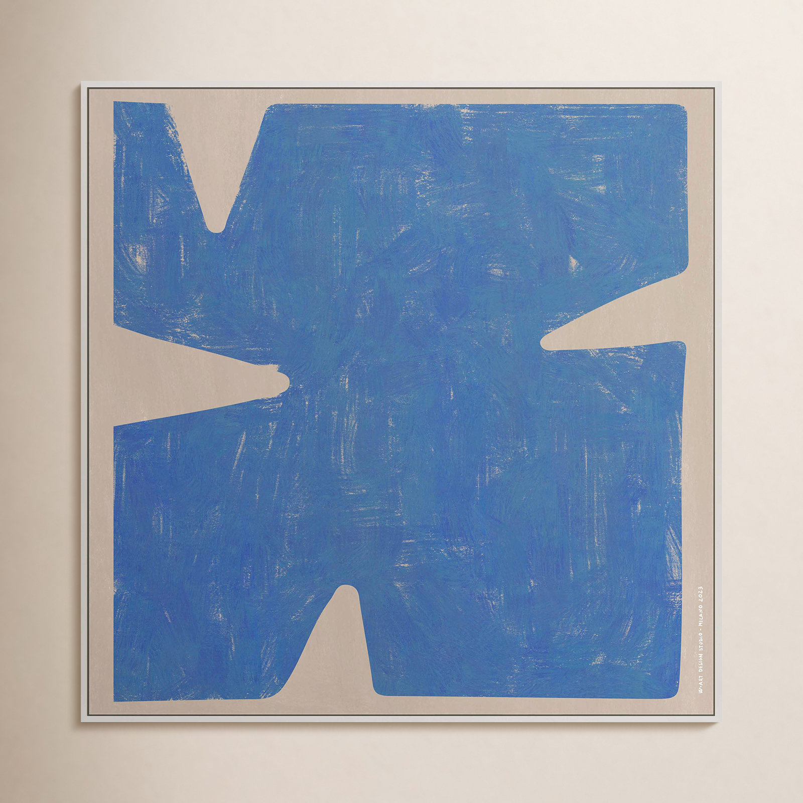 Sculpted Pastel 5 by Romina Gadler, White Canvas Framed, 30" H x 30" W