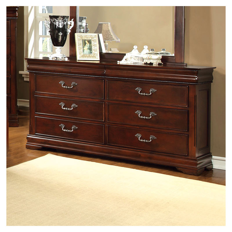 Commode double 6 tiroirs avec miroir Treska
