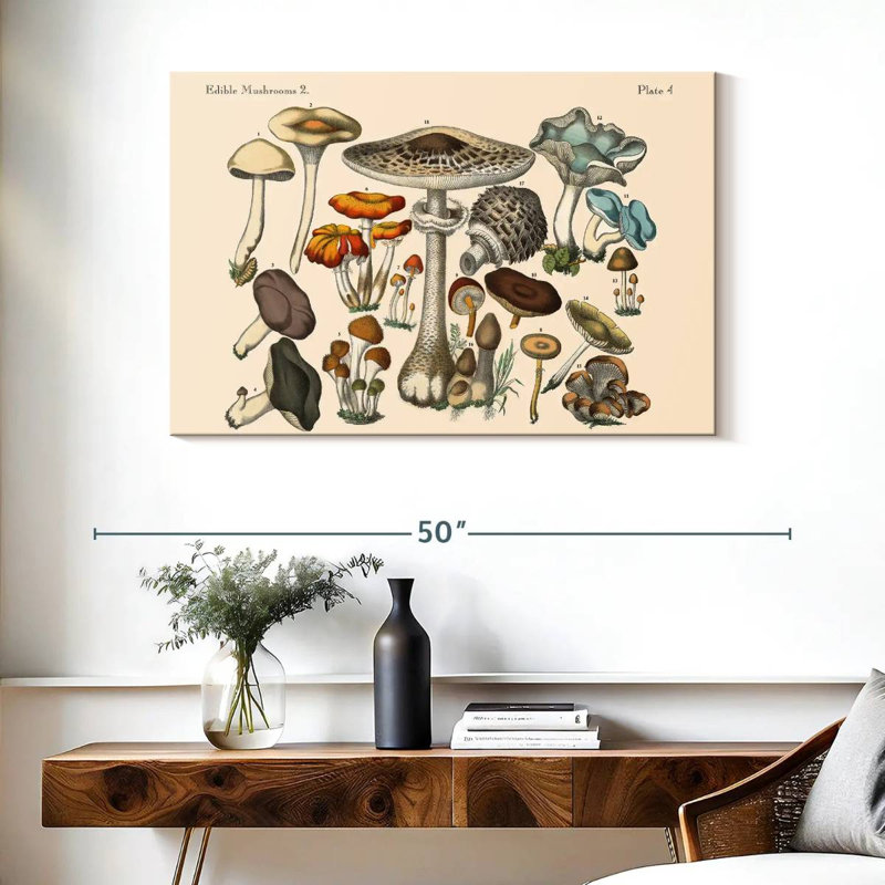 Yarlin Edible Mushrooms, 26" H x 39" W