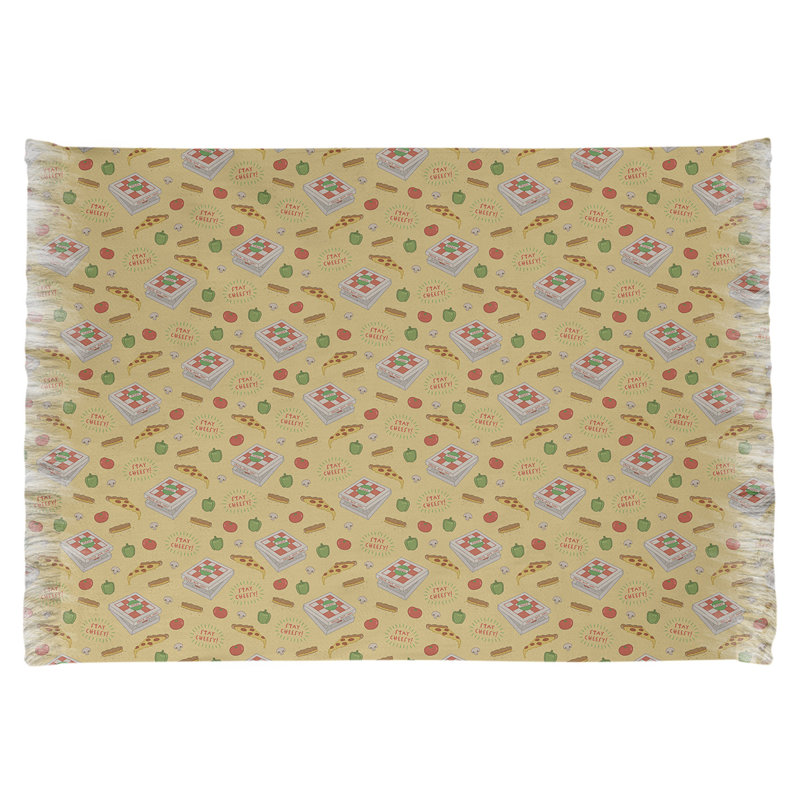 Jaune pizza Tapis décoratif, non