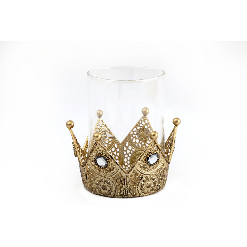 Glass Tabletop Tealight Holder with Candle Included