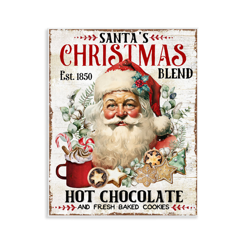 Art mural sur toile Santa's Christmas Blend par Creatif Belle