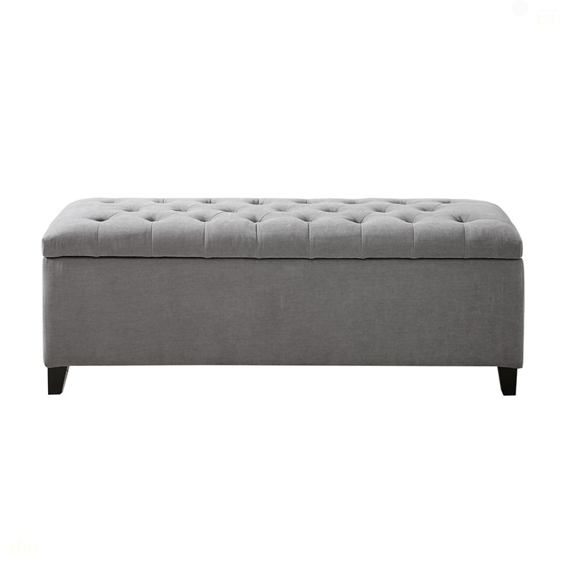 Banc de rangement capitonné à fermeture douce