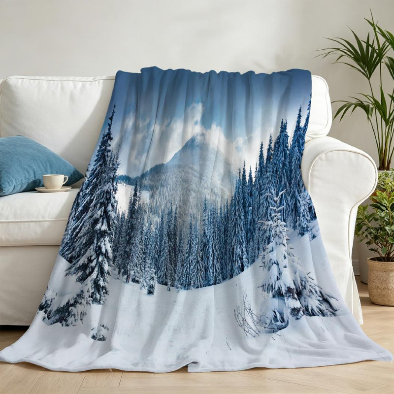 Jeté en molleton blanc ultra doux, Throw 50" x 60"