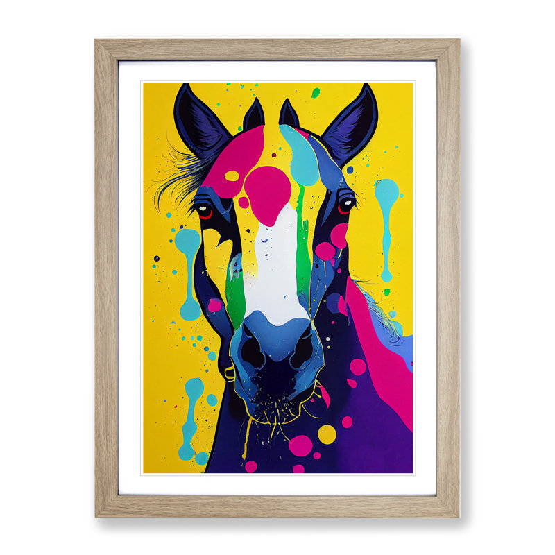 Horse No.4 - Framed Print, 64cm H x 46cm W x 2cm D, Oak