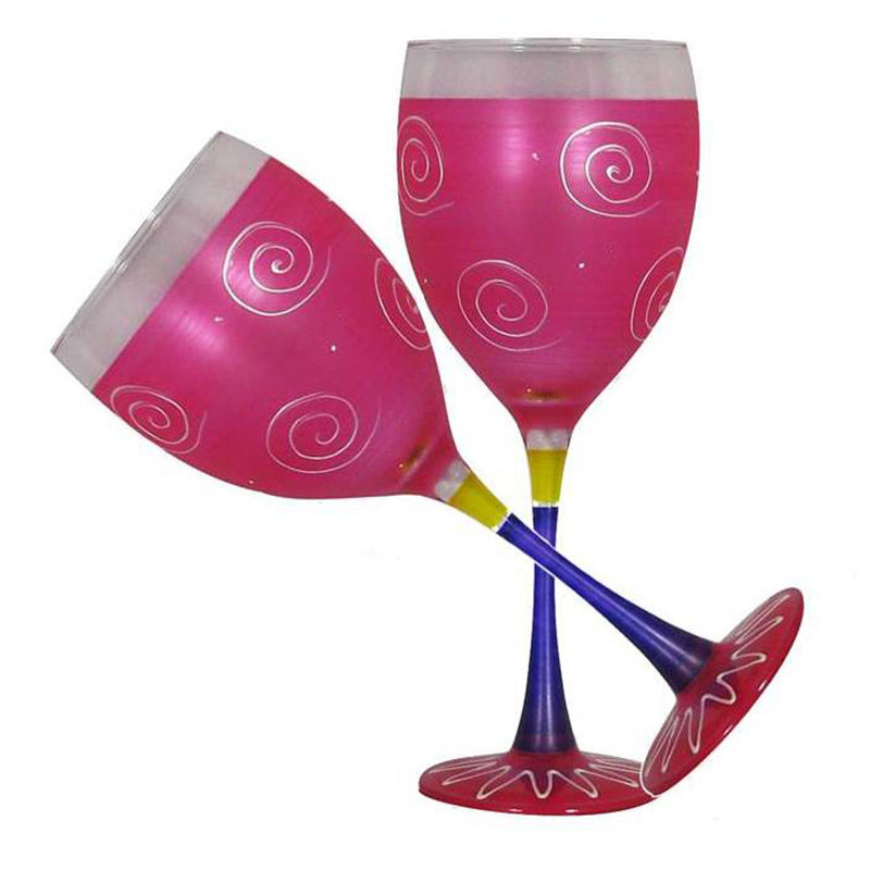 Verre à vin 11 onces Peruvian Splendor Turquoise, Rose