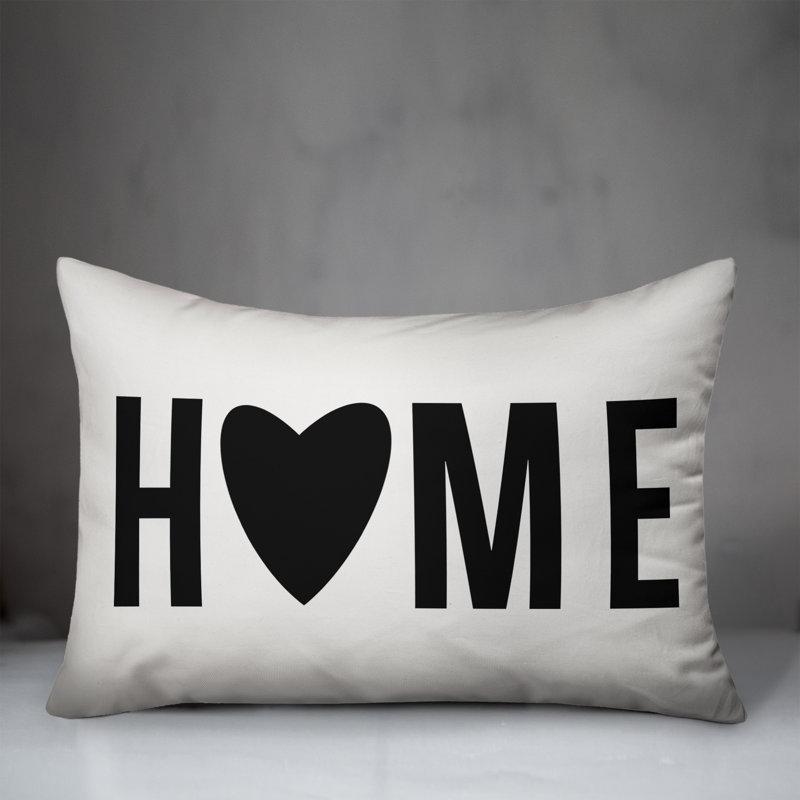 Housse de coussin rectangulaire et insert, Noir
