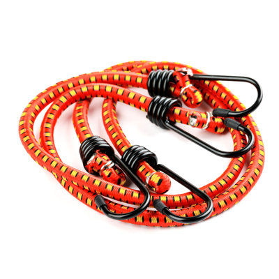 Stalwart Bungee Cords - Virgin Rubber Cordage with Heavy-Duty Vinyl-Coated Hooks and Fabric Wrapping - Truck Accessories