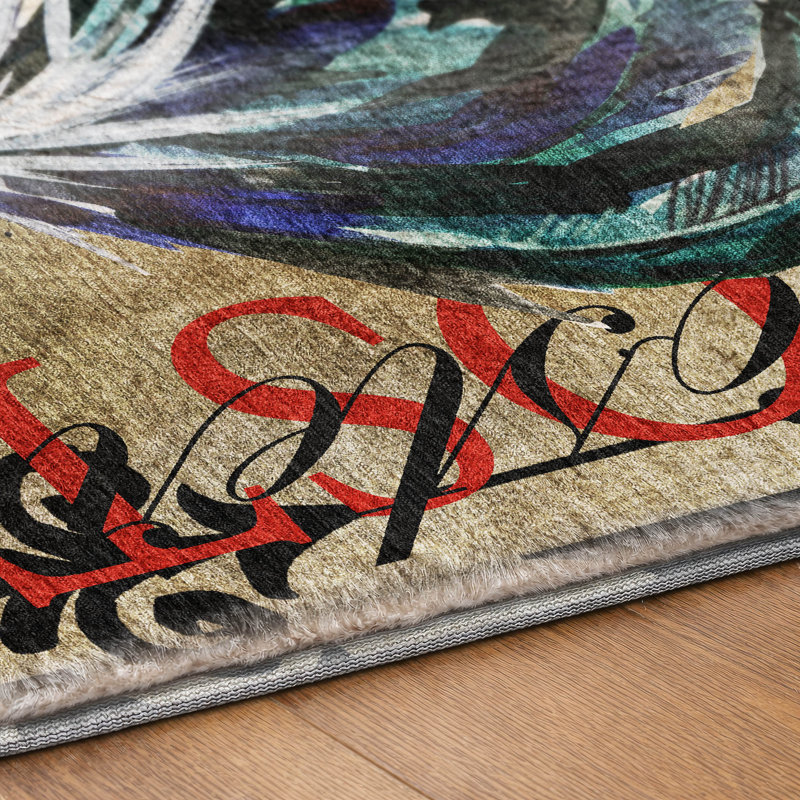Tapis à poil long de qualité supérieure lavable à la machine ADS158, 2 pi 6 po x 3 pi 10 po