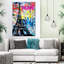 «Grunge Eiffel Tower», reproduction sur toile-953194456