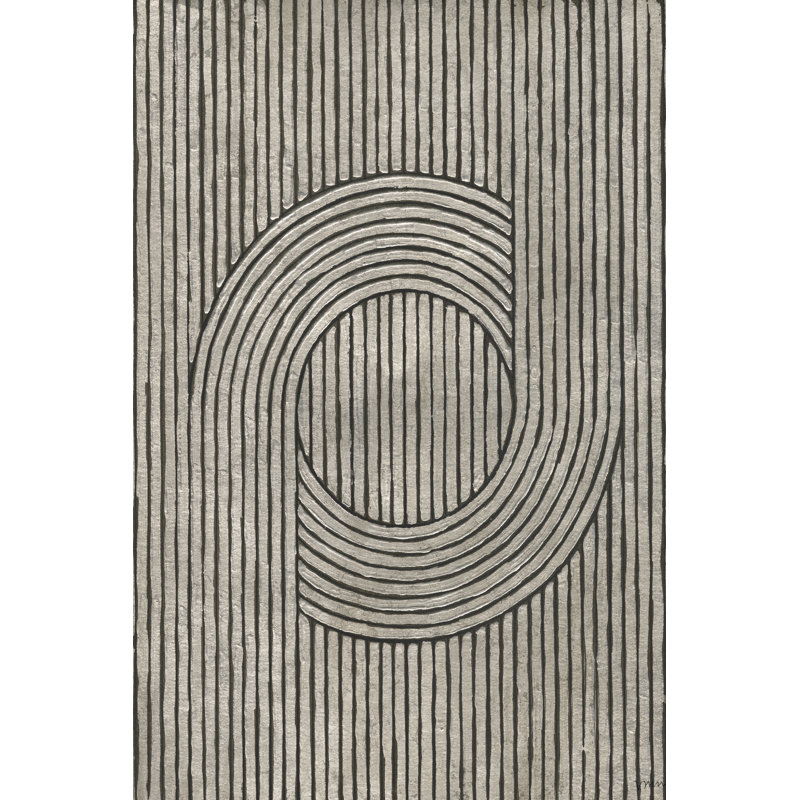 Cedar Grooves III - Print on Canvas, 122 cm H x 81 cm W, Black Floater Frame
