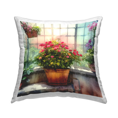 Polyester Throw Square Pillow Cover & Insert