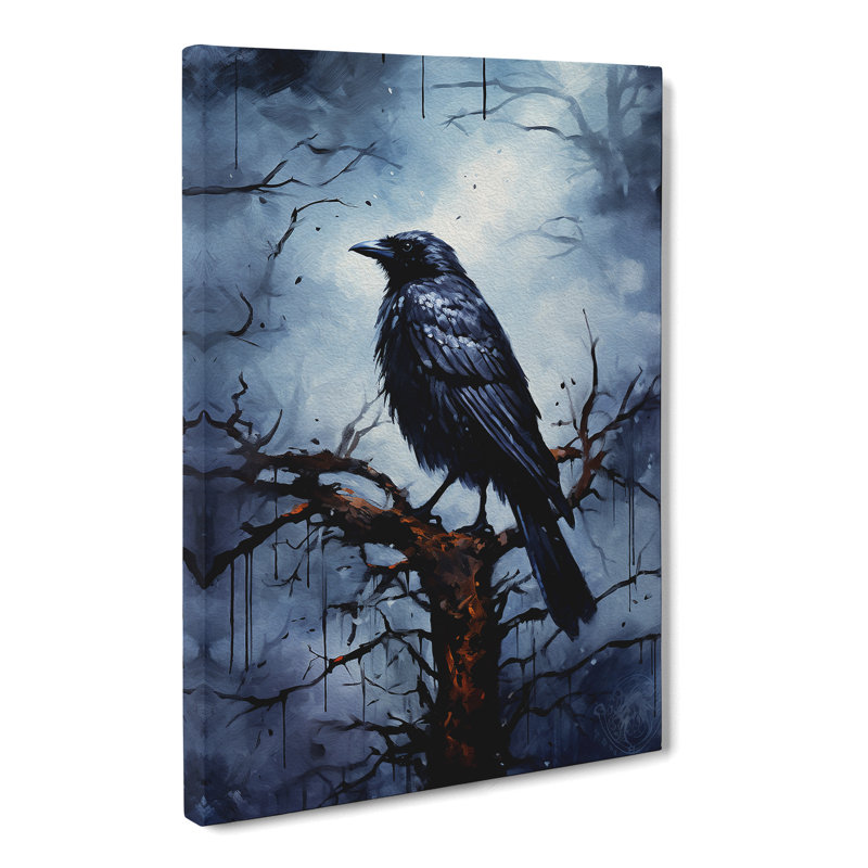 Crow Conceptual - Wrapped Canvas, 50cm H x 35cm W x 3cm D