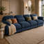 Canapé Gatton surdimensionné 4 places à effet nuage, canapé modulaire haut de gamme en chenille avec assise profonde et coussins en mousse haute résilience et ressorts, canapé de salon moderne avec coussins lombaires-1662380560