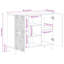 90cm Solid Wood Sideboard