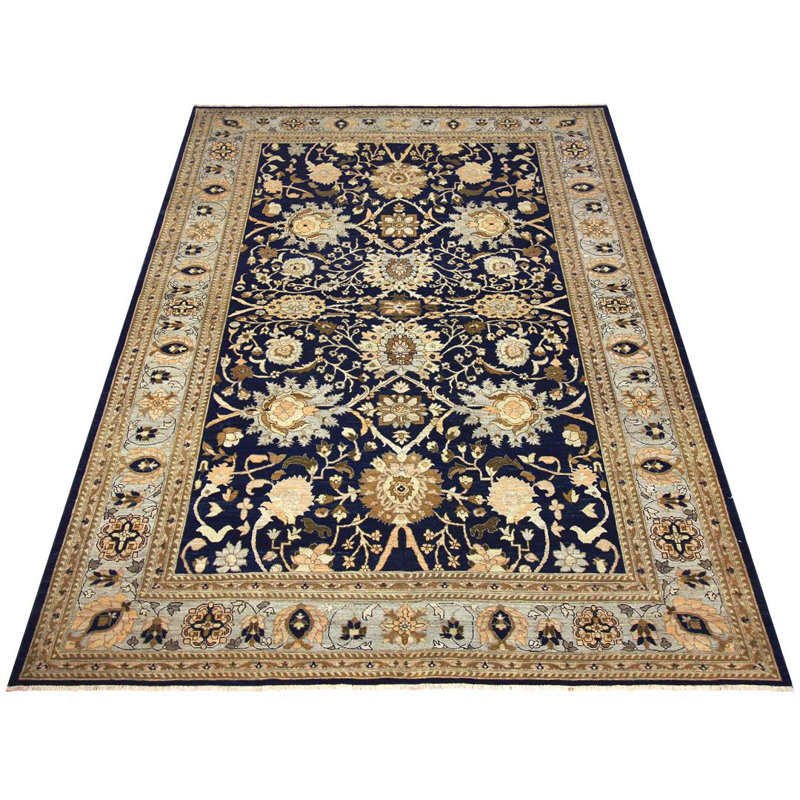 Tapis oriental brun en laine 9 pi 4 po x 12 pi 6 po Aarav